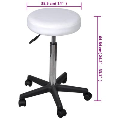 vidaXL kontorstole 2 stk. 35,5x84 cm kunstlæder hvid