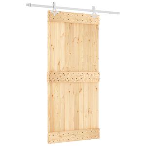 vidaXL Skyded&oslash;r 95 x 210 cm Massivt Fyrretr&aelig; (Ubehandlet)