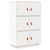vidaXL h&oslash;jskab 67x40x108,5 cm massivt fyrretr&aelig; hvid