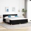 vidaXL LED Box Spring Bed med madras med LED Sort 180 x 200 cm Stof