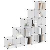 vidaXL kubeformede opbevaringskasser 15 stk. PP transparent