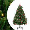 vidaXL Kunstigt juletr&aelig; 120 cm 150 LED'er Varm hvid PVC og St&aring;l Gr&oslash;n