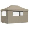 vidaXL Party Tent Gr&aring;brun 279 x 410 x 315 cm Oxford stof