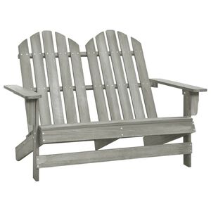 vidaXL 2-personers Adirondack-havestol massivt grantr&aelig; gr&aring;