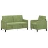 vidaXL Sofa s&aelig;t med opbevaring 2 stk. Lys gr&oslash;n Polyester
