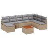vidaXL Havesofa S&aelig;t 9 stk. Beige og lys gr&aring; polyrattan
