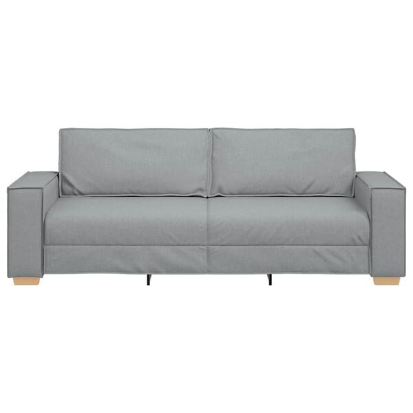 vidaXL 3-personers sofa lysegr&aring; 180 cm stof