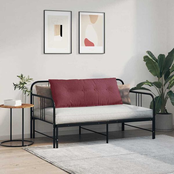 vidaXL Rygpude Vinr&oslash;d 120 x 19 x 50 cm Stof