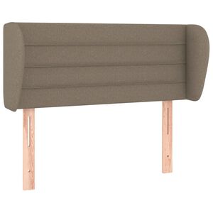 vidaXL sengegavl med kanter 83x23x78/88 cm stof gr&aring;brun