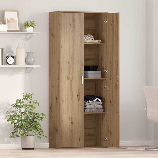 vidaXL Highboard Artisan Egetr&aelig; 70 x 33,5 x 180 cm Konstrueret tr&aelig;