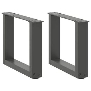 vidaXL sofabordsben U-formet 2 stk. antracit 40x(30-31) cm st&aring;l