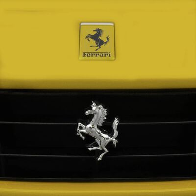 vidaXL ride-on bil "Ferrari F12", gul, 6 V, med fjernbetjening