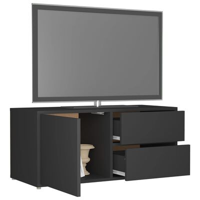 vidaXL tv-bord 80x34x36 cm konstrueret træ grå