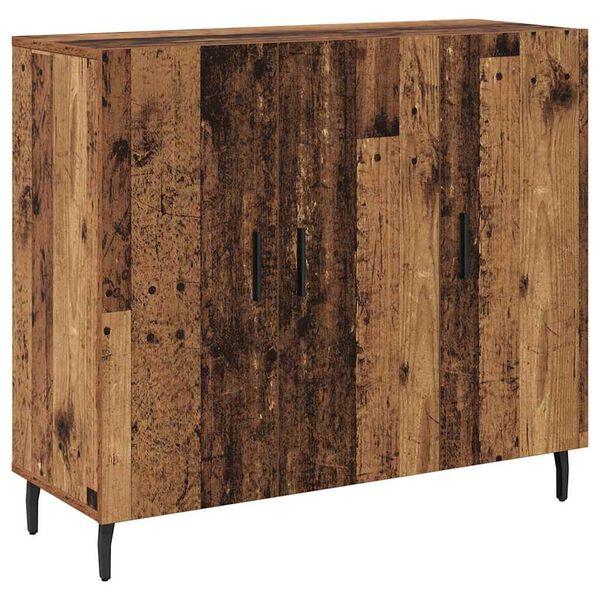 vidaXL Sideboard Gammelt tr&aelig; 90 x 34 x 80 cm Konstrueret tr&aelig;