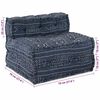 vidaXL Modulsofa Geometrisk 4 pcs Indigo 70 x 70 x 56 cm Stof