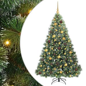 vidaXL Kunstigt juletr&aelig; med 300 LED'er Gr&oslash;n 180 cm PE og PVC