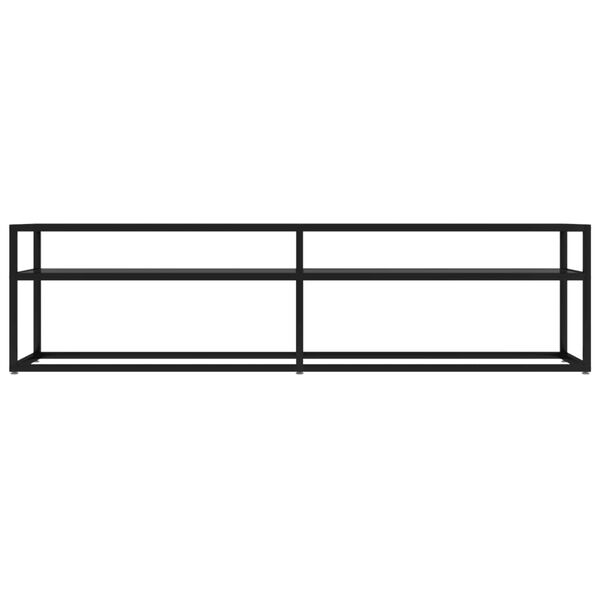 vidaXL tv-bord 160x40x40,5 cm hærdet glas sort