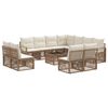 vidaXL Havesofa S&aelig;t 12 stk. Beige polyrattan