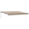 vidaXL Udtr&aelig;kkelig markise Beige 400 &times; 300 cm Stof og aluminium