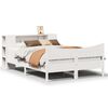 vidaXL sengeramme uden madras 140x200 cm massivt fyrretr&aelig; hvid