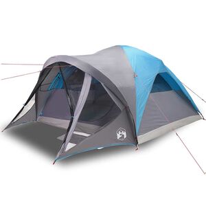 vidaXL 6-personers campingtelt vandt&aelig;t tunnel bl&aring;