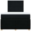 vidaXL kontinentalseng med madras 120x190 cm stof sort