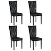 vidaXL spisebordsstole 4 stk. velour sort
