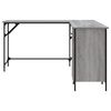 vidaXL skrivebord 141x141x75 cm konstrueret træ grå sonoma-eg