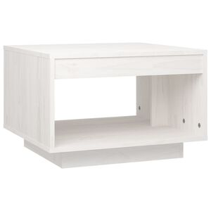 vidaXL sofabord 50x50x33,5 cm massivt fyrretr&aelig; hvid