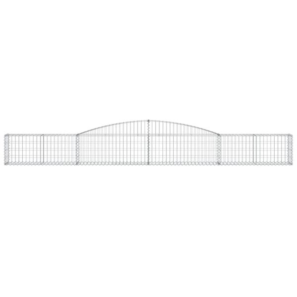 vidaXL buede gabionkurve 6 stk. 400x30x40/60 cm galvaniseret jern