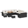 vidaXL Havesofa S&aelig;t 13 pcs Sort polyrattan