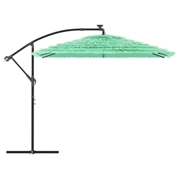vidaXL haveparasol med st&aring;lstang 269x269x235 cm gr&oslash;n