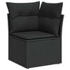 vidaXL Havesofa S&aelig;t 8 pcs Sort polyrattan