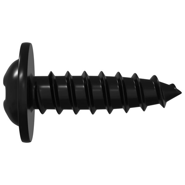 vidaXL Selvborende skrue 2 pcs Sort 3,5 x 12 mm Jern