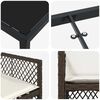 vidaXL Have Spisebordss&aelig;t 5 pcs Brun polyrattan