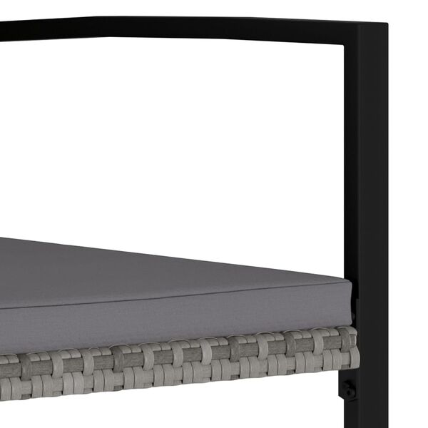 vidaXL havestole 2 stk. polyrattan grå