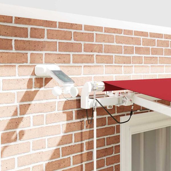 vidaXL Utr&aelig;kkelig Markise R&oslash;d 300 x 250 cm Polyester og metal