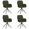 vidaXL Svingende Spisestole 4 stk. Faux Suede L&aelig;der Army Gr&oslash;n