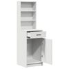 vidaXL Highboard med skuffe Hvid 40 x 40,5 x 135 cm Konstrueret tr&aelig;