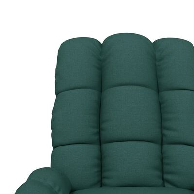 vidaXL elektrisk lænestol stof mørkegrøn