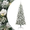 vidaXL Kunstigt Hinged Juletr&aelig; 300 LED'er Gr&oslash;n og Hvid 210 cm