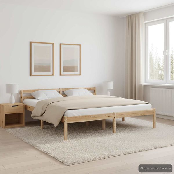 vidaXL sengestel massivt fyrretr&aelig; 180 x 200 cm