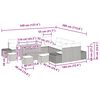 vidaXL Havesofa S&aelig;t med pude 14 pcs Beige Poly rattan
