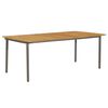 vidaXL havebord 200 x 100 x 72 cm massivt akacietr&aelig; og st&aring;l