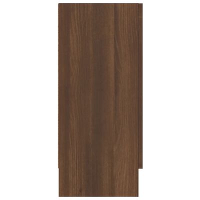 vidaXL vitrineskab 120x30,5x70 cm konstrueret træ brun egetræsfarve