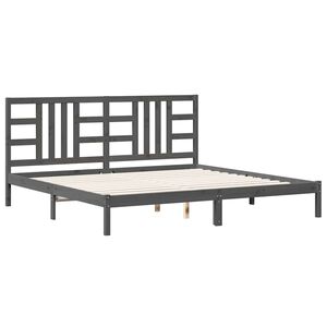 vidaXL sengeramme 200x200 cm massivt tr&aelig; gr&aring;