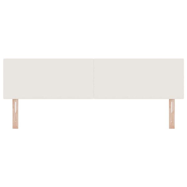 vidaXL Hovedg&aelig;rde med hovedg&aelig;rde Creme 180 cm Faux l&aelig;der