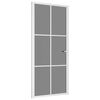 vidaxL d&oslash;r 93x201,5 cm sikkerhedsglas og aluminium hvid