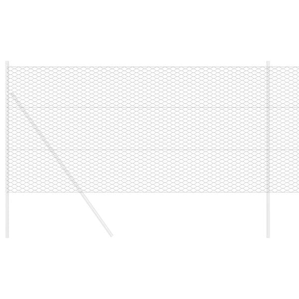 vidaXL Hexagon Hegn Grå 1 x 100 m Stål