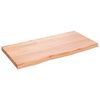 vidaXL bordplade 80x40x(2-4) cm behandlet massivt egetr&aelig; lysebrun
